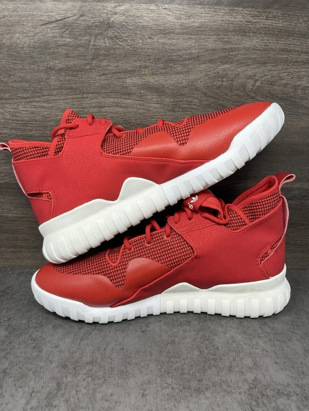 Adidas Tubular X Mens Size 12 Red High Top Casual Lifestyle Sneakers S77842